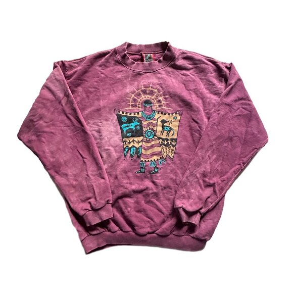 Vintage 90s Women's Dragoli Tie Dye Crewneck - Picture 1 of 5